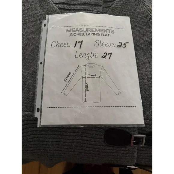 Moda International Wrap ShawlCollar Cardigan Women XS Gray Wool Blend Buckle Y2K - Picture 9 of 10